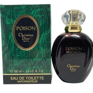 Christian Dior Poison Eau de Toilette 3.4 oz 1989 Vintage New in Box Batch 9432G